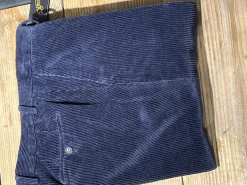 British House Broek Kirk Blauw Ribstof