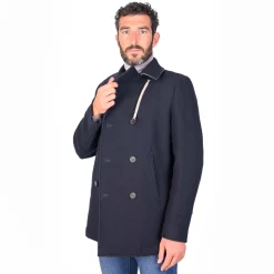 Camplin Island Peacoat Shetland Navy