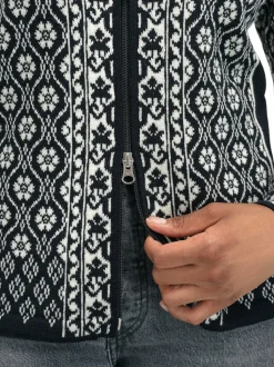 Dale of Norway Wollen Vest Singsaker zwart offwhite