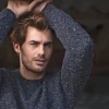 Fisherman out of Ireland Crew Neck Sweater Slate Blue