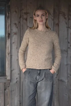Fisherman out of Ireland Roll Neck Damestrui Zand