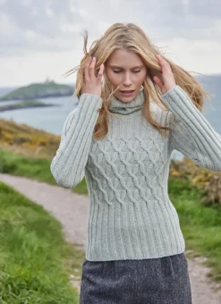 Fisherman out of Ireland Criss Cross kabel coltrui cream cloud