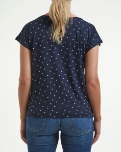 Holebrook Bianca Capsleeve navy/wit