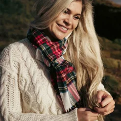 John Hanly Merino Wollen Sjaal Stewart Tartan