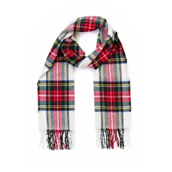 John Hanly Merino Wollen Sjaal Stewart Tartan