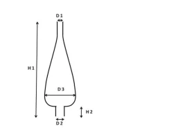 Lampenglas peervormig voor olielamp