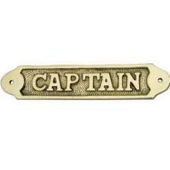 Naamplaat messing Captain