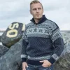 Noorse trui ijssterren blauw