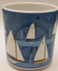 Porseleinen Mok Open Zeilbootjes Set