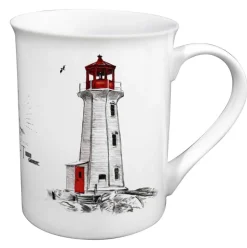 Porseleinen Mok Vuurtoren rood