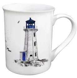 Porseleinen Mok Vuurtoren blauw
