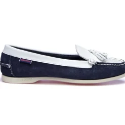 Sebago Janet Suede/leer navy/wit