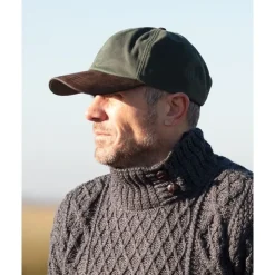 Stallington Wax cap leren klep olijf