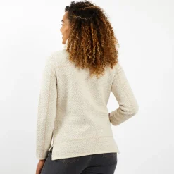 Weird Fish Aria 1/4 zip ecru