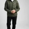 Weird Fish Lockie Fleece vest olijfgroen
