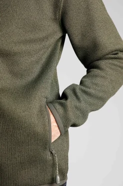 Weird Fish Lockie Fleece vest olijfgroen