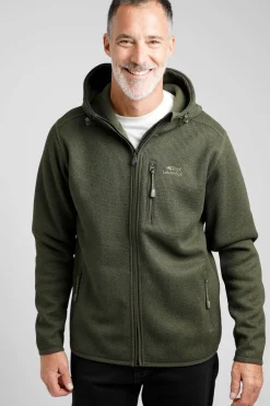 Weird Fish Lockie Fleece vest olijfgroen