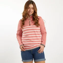 Weird Fish Lono 1/4 zip streep
