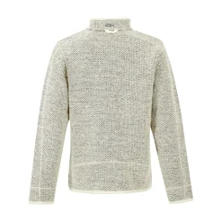 Weird Fish Stern 1/4 zip Ecru