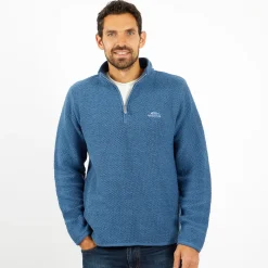 Weird Fish Stern 1/4 zip English Blue