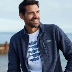 Weird Fish Transom Full Zip Navy